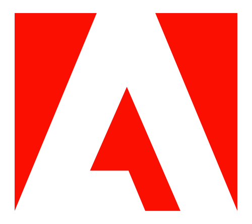 A red letter A made of two slanted shapes