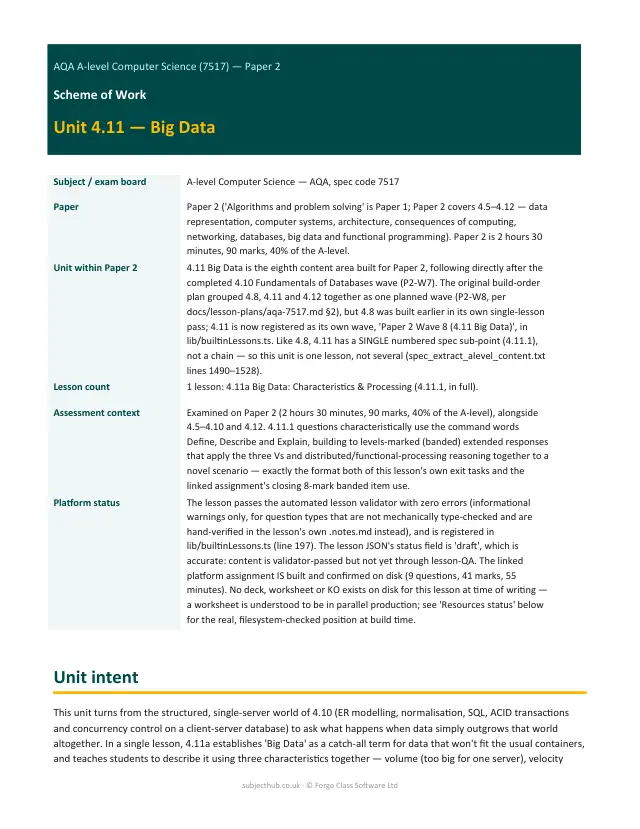 Page 1 of the Big Data preview