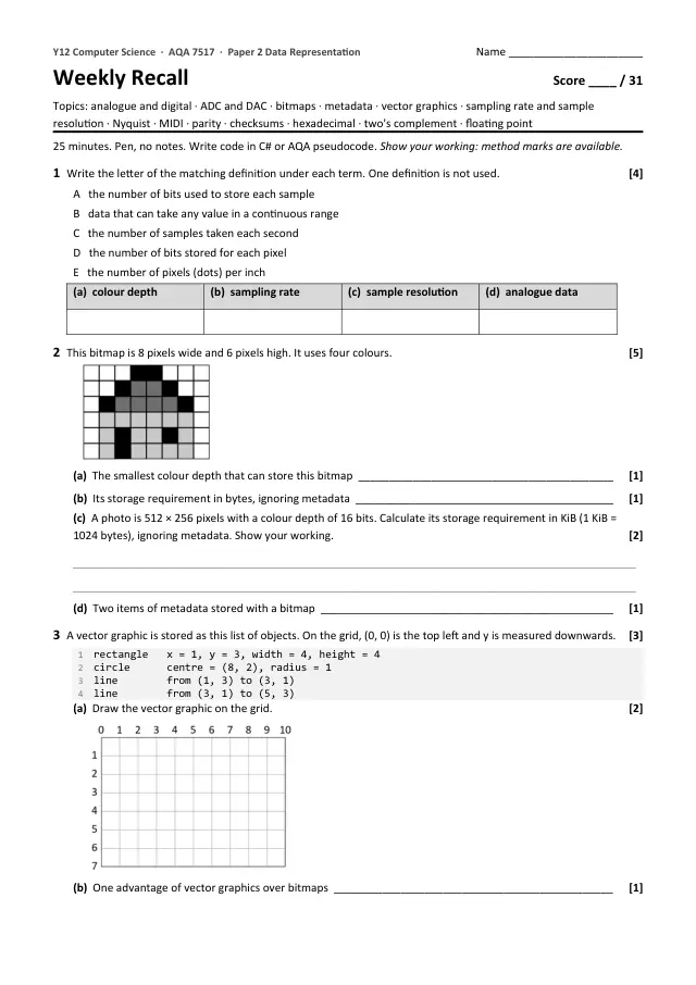 Page 1 of the Weekly recall: Images and sound preview