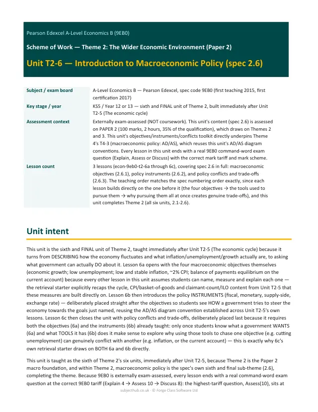 Page 1 of the Introduction to Macroeconomic Policy preview