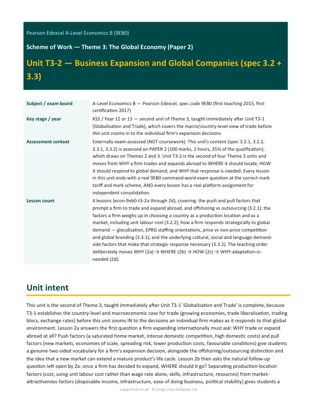 Page 1 of the Global Trade, Business Expansion and Global Demand preview