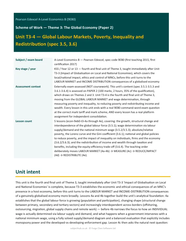 Page 1 of the Labour Markets, Poverty, Inequality and Redistribution preview