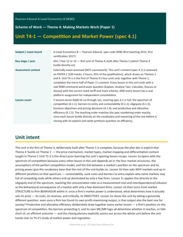 Page 1 of the Competition and Market Power preview