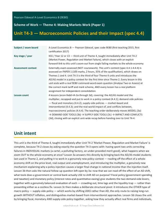 Page 1 of the Macroeconomic Policies and Their Impact preview