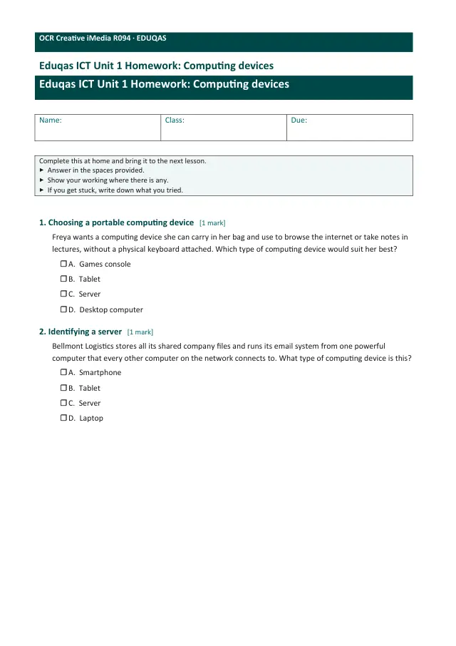 Page 1 of the Computing Devices preview