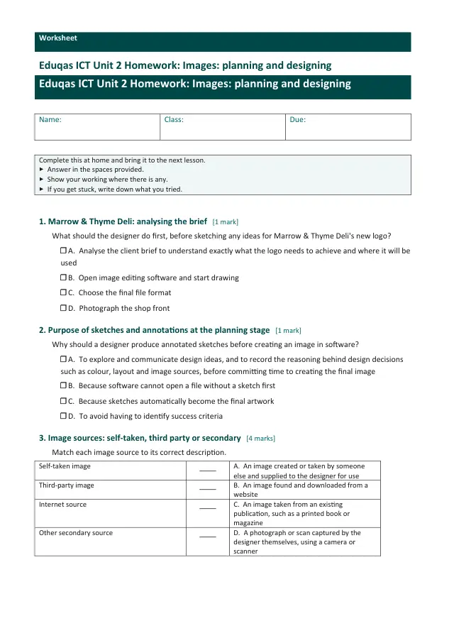 Page 1 of the Images - planning and designing preview