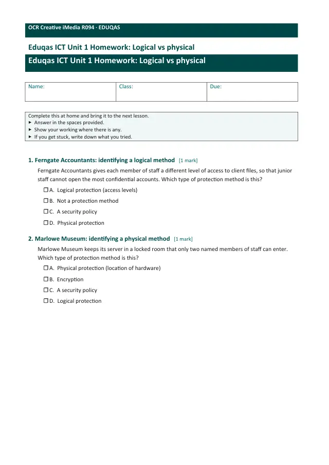 Page 1 of the Logical vs physical preview