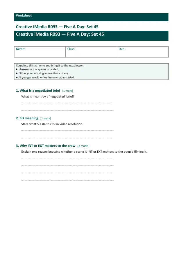 Page 1 of the Creative iMedia R093 — Five A Day - Set 45 preview
