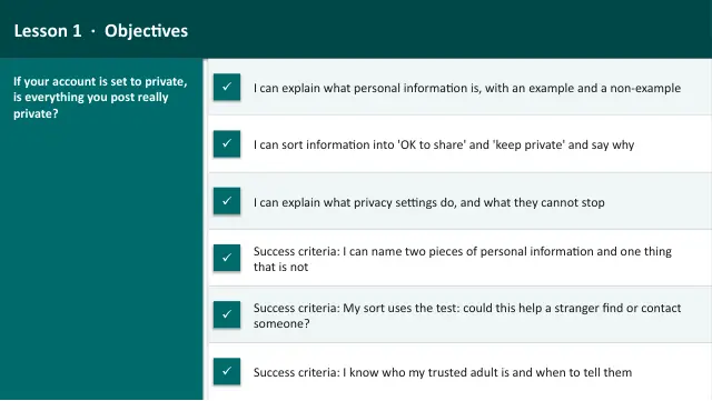 Page 1 of the Online Safety: the whole unit preview